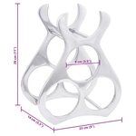 vidaXL Étagère à vin Argent 23 x 14 x 28 cm Aluminium