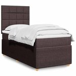 vidaXL Sommier à lattes de lit avec matelas Marron foncé 90x190 cm