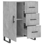 vidaXL Buffet gris béton 69 5x34x90 cm bois d'ingénierie