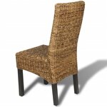 vidaXL Chaises à manger lot de 4 bois solide de manguier et abaca