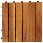 vidaXL Tuiles de terrasse modèle vertical 30 x 30 cm acacia 30 Pièces