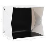 vidaXL Boîte à lumière studio LED pliable 40x34x37 cm Plastique Blanc