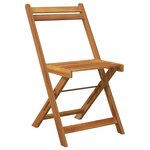 vidaXL Ensemble de bistro pliable 3 Pièces bois d'acacia solide