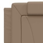 vidaXL Cadre de lit Viana sans matelas cappuccino 160x200 cm similicuir