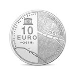 Pièce de monnaie 10 euro France 2018 argent BE – Musée du Louvre et pont des Arts