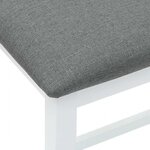 vidaXL Chaises de bar avec coussins 2 Pièces blanc bois massif d'hévéa