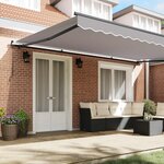 vidaXL Auvent Rétractable Gris clair 500 × 300 cm Polyester et Acier