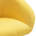 Vidaxl chaises pivotantes à manger lot de 2 jaune tissu