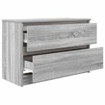 vidaXL Meuble TV sonoma gris 80x35x54 cm bois d'ingénierie