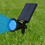 LUMISKY Pack de 2 Spots solaires extérieur étanches - 4 LEDs colorées - 200 Lm - Tete pivotante a 90°C