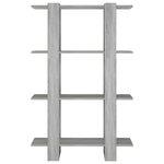vidaXL Bibliothèque/Séparateur de pièce Sonoma gris 80x30x123 5 cm