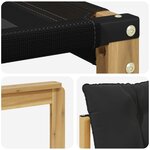 vidaXL Ensemble de canapés d'extérieur 3 pc Blanc et noir