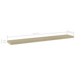 vidaXL Panneau de bibliothèque 4Pièces Chêne sonoma 60x10x1 5cm Aggloméré