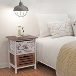 vidaXL Table de chevet 2 Pièces Bois