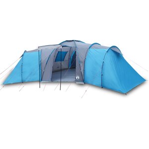 vidaXL Tente familiale à dôme 12 personnes bleu imperméable