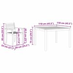 vidaXL Ensemble de salle à manger pour jardin 3 Pièces Marron
