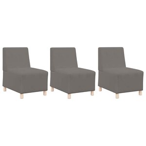 vidaXL Unité de Sofa Modulaire Sans Accoudoirs 3 Pièces Gris clair