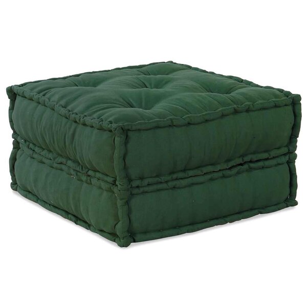 vidaXL Pouf modulaire vert 70x70x36 tissu