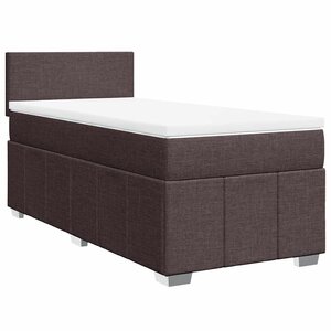 vidaXL Sommier à lattes de lit avec matelas Marron foncé 90x200 cm