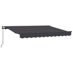 vidaXL Auvent Rétractable Anthracite 250 x 200 cm tissu