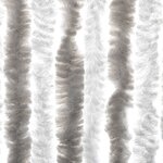 vidaXL Rideau anti-mouches gris clair et blanc 100x200 cm chenille