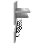 vidaXL Porte-manteau mural avec étagère avec stockage Sonoma gris 90 x 15 x 36 cm