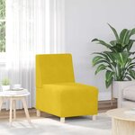 vidaXL Canapé modulaire sans accoudoirs Jaune 55 cm Velours