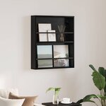 vidaXL Étagère à magazines avec étagère Chêne noir 60 x 12 x 70 cm