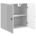 vidaXL Armoire Murale Blanc brillant 59 x 31 x 60 cm Bois d'ingénierie