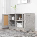 vidaXL Buffet Gris béton 120x30 5x70 cm Bois d'ingénierie
