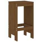 vidaXL Ensemble de bar de jardin 3 Pièces marron miel bois pin massif
