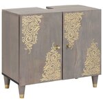 vidaXL Meuble sous-vasque de salle de bain Gris 62 x 33 x 58 cm