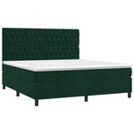 vidaXL Sommier à lattes de lit et matelas Vert foncé 180x200cm Velours
