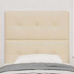 vidaXL Tête de lit LED avec des lumières à LED Crème 80 cm Polyester