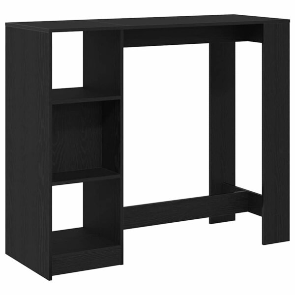 vidaXL Table de bar Chêne noir 124 x 46 x 103.5 cm Bois d'ingénierie