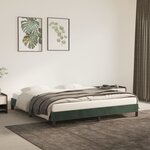 vidaXL Cadre de lit Vert foncé 160x200 cm Velours