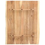 vidaXL Dessus de table Bois d'acacia massif 80x(50-60)x3 8 cm
