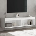 vidaXL Meubles TV avec lumières LED 2 Pièces blanc 60x30x30 cm