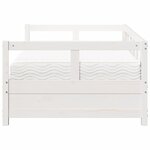 vidaXL Lit de jour avec matelas blanc 80x200 cm bois de pin massif