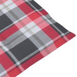 vidaXL Chaises de jardin lot de 4 et coussins à carreaux rouge Teck