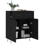 vidaXL Buffet noir 69 5x34x90 cm bois d'ingénierie