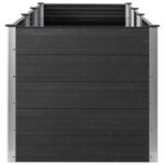 vidaXL Lit surélevé de jardin Gris 300x50x91 cm WPC