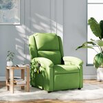 vidaXL Fauteuil de massage inclinable vert clair velours