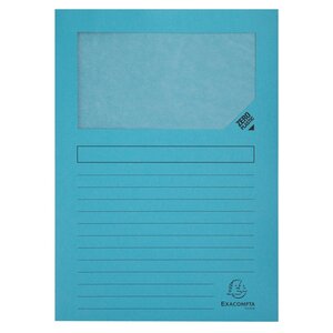 Paquet De 100 Chemises À Fenetre Forever - 22x31cm - Bleu Clair - X 4 - Exacompta