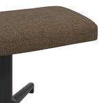 vidaXL Chaise de relaxation avec tabouret Marron Tissu