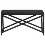 vidaXL Banc de jardin 80 cm Résine tressée Noir