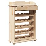 vidaXL Étagère à vin 90 x 60 x 30 cm Bois de pin massif