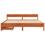 vidaXL Cadre de lit sans matelas cire marron 180x200cm bois pin massif