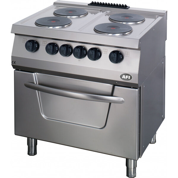 Fourneau sur four électrique gn 2/1 16 4 kw - série 700 - afi collin lucy -  - acier inoxydable 800x700x850mm