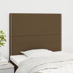 vidaXL Têtes de lit 2 Pièces Marron Foncé 100x5x78/88 cm Tissu